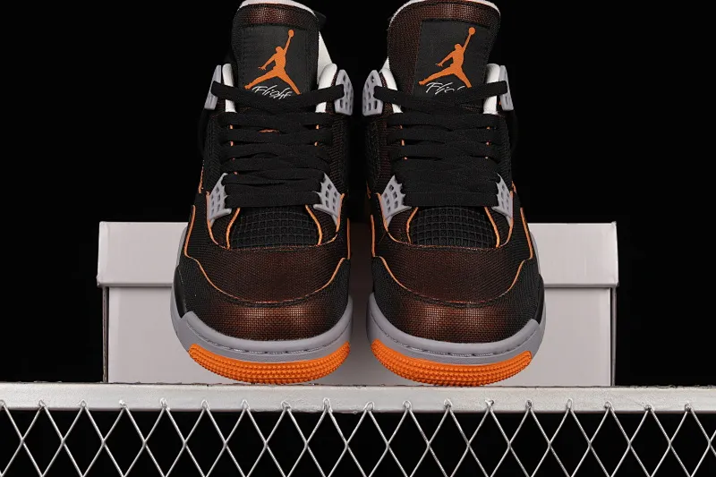 All categories Air Jordan Jordan series basketball shoes Air Jordan 4 Pure original Air Jordan 4 Retro SE AJ4 Joe 4 brass black orange starfish orange CW7183-100